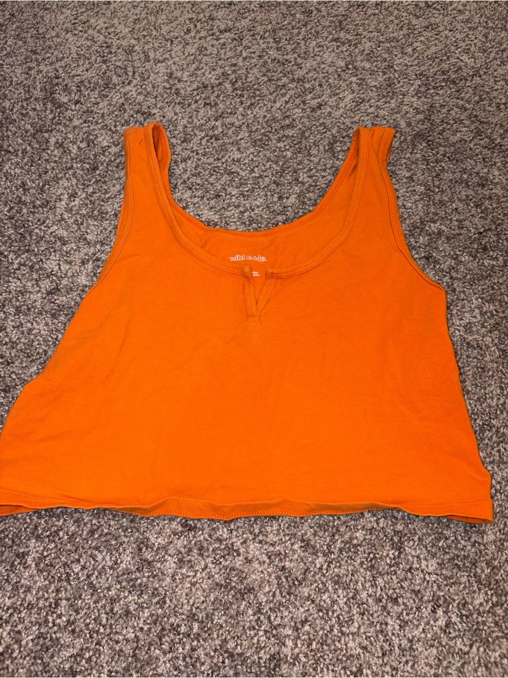 wild fable Bright Orange Cropped Tank Top